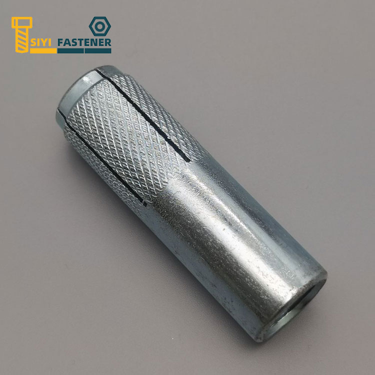 Baja Karbon Bluewhite Seng Disepuh Drop di Jangkar dengan Knurling