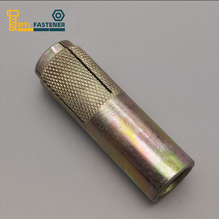 Baja Karbon Kuning Seng Disepuh Drop di Jangkar dengan Knurling